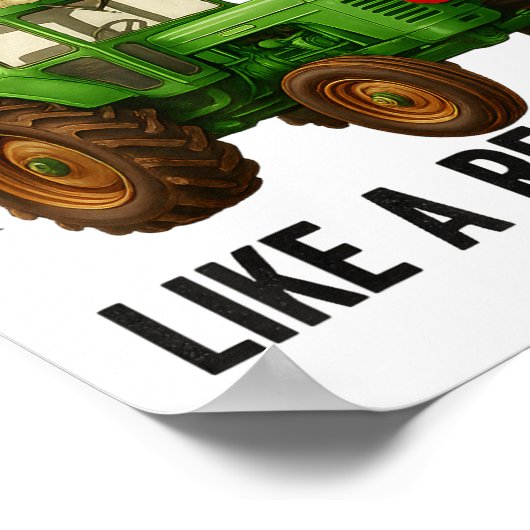 Christmas Tractor Farm Nothing Runs Like A Reindee Poster (Ecke)