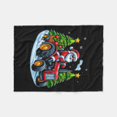 Christmas Tractor Santa Xmas Farm Truck Men Boys K Fleecedecke (Vorderseite (Horizontal))