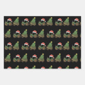 Christmas Tractor With Tree Farmer Farm Geschenkpapier Set (Vorderseite)