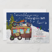 Christmas TRAILER WHITE TRASH BASH Fun Party 2 Einladung (Vorderseite)