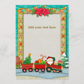 Christmas Train Birthday - All Aboard Kids Party Einladung (Rückseite)