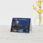 Christmas Train in the snow        Karte (Gelbe Blume)