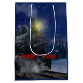 Christmas Train in the snow      Mittlere Geschenktüte (Rückseite)