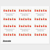 Christmas Train Quadratischer Aufkleber (Blatt)