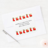 Christmas Train Quadratischer Aufkleber (Umschlag)