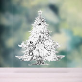 CHRISTMAS TREE Acrylic Sign ART DESIGN STIL Acrylschild (Neutral)