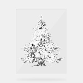 CHRISTMAS TREE Acrylic Sign ART DESIGN STIL Acrylschild