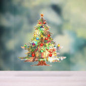 CHRISTMAS TREE Acrylic Sign ART DESIGN STIL Acrylschild (Neutral)