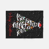 Christmas Tree Airplanes Lots Merry Christmas Men Fleecedecke (Vorderseite (Horizontal))