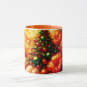 Christmas Tree and Flowers on Personalized Coffee Tasse (Zentrum)