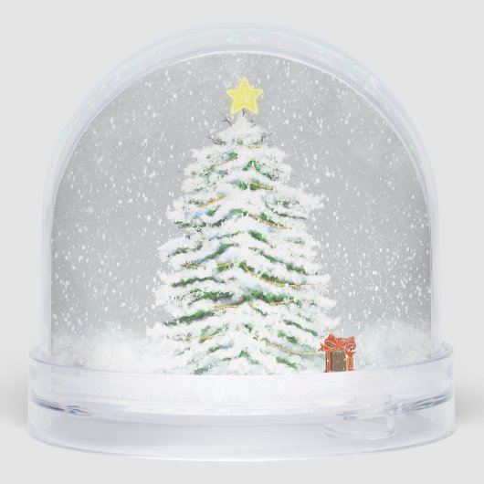 Christmas Tree and Gift  Schneekugeln (Rückseite)