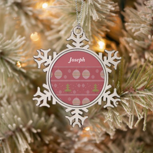 Christmas tree and ornament woven red (Baum)