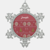 Christmas tree and ornament woven red (Vorderseite)