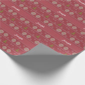 Christmas tree and ornament woven red geschenkpapier (Ecke)