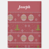 Christmas tree and ornament woven red magnet (Vorderseite)