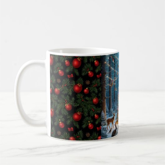 Christmas Tree and Ornaments Kaffeetasse (Links)