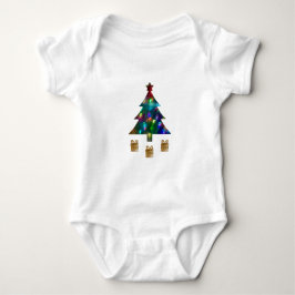 Christmas Tree and Presents Baby Bodysuit Strampler