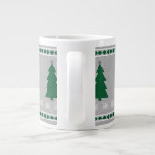 Christmas Tree and Snowflakes Pattern, Jumbo-Tasse (Rückseite)