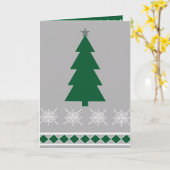 Christmas Tree and Snowflakes Pattern, Karte (Gelbe Blume)