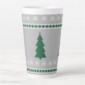 Christmas Tree and Snowflakes Pattern, Milchtasse (Vorderseite)