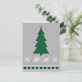Christmas Tree and Snowflakes Pattern, Postkarte (Stehend Vorderseite)