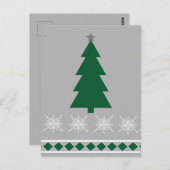 Christmas Tree and Snowflakes Pattern, Postkarte (Vorne/Hinten)