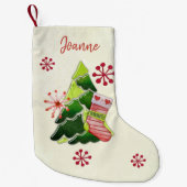 Christmas Tree and Stocking Whimsey Kleiner Weihnachtsstrumpf (Vorderseite)