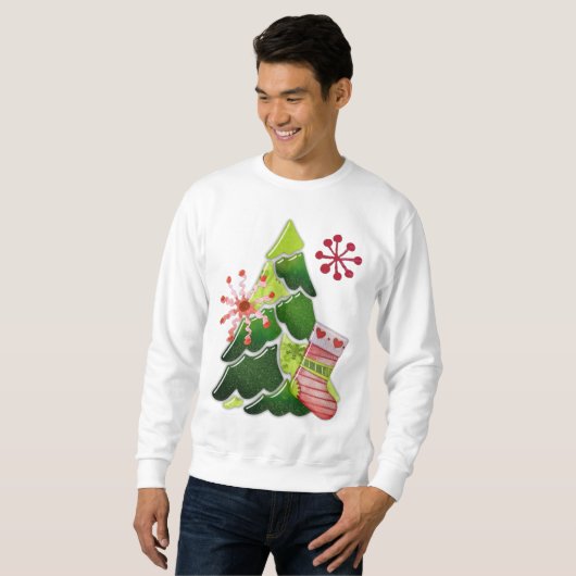 Christmas Tree and Stocking Whimsey Sweatshirt (Vorne ganz)