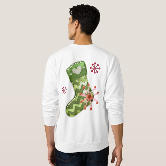 Christmas Tree and Stocking Whimsey Sweatshirt (Schwarz voll)