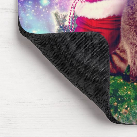 Christmas Tree Astro Raccoon Mousepad (Ecke)