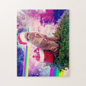 Christmas Tree Astro Raccoon Puzzle (Vertikal)