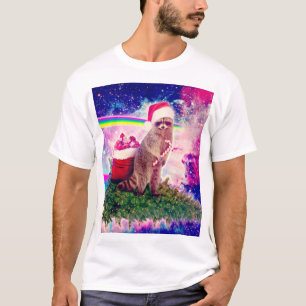 Christmas Tree Astro Raccoon T-Shirt