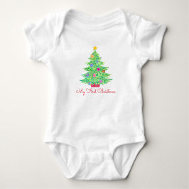 Christmas Tree Baby One-Piece Baby Strampler