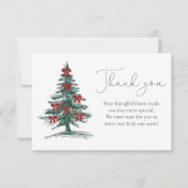 Christmas tree Baby Shower Thank You Card Dankeskarte (Vorderseite)
