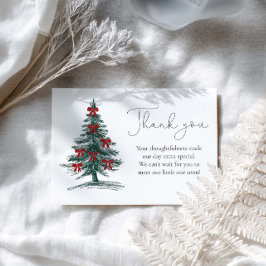 Christmas tree Baby Shower Thank You Card Dankeskarte