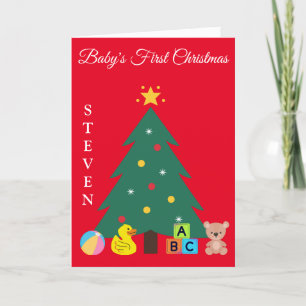 CHRISTMAS TREE BABY'S ERSTEN CHRISTMAS CUSTOM FEIERTAGSKARTE