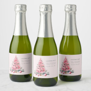 Christmas Tree Baubles Chic Mini Champagne Labels Schaumweinetikett