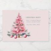 Christmas Tree Baubles Chic Mini Champagne Labels Schaumweinetikett (Einzelnes Label)