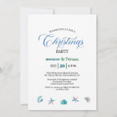 Christmas Tree Beach Christmas Party  Einladung (Rückseite)