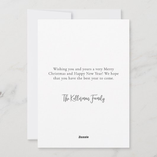 Christmas Tree Beach Feiertagskarte (Rückseite)