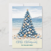 Christmas Tree Beach Mele Kalikimaka Feiertagskarte (Vorderseite)