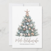 Christmas Tree Beach Mele Kalikimaka Feiertagskarte (Vorderseite)