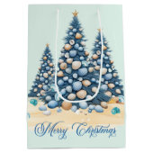 Christmas Tree Beach Merry Christmas Mittlere Geschenktüte (Rückseite)