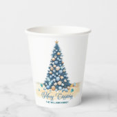 Christmas Tree Beach Merry Christmas Pappbecher (Vorderseite)