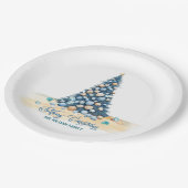 Christmas Tree Beach Merry Christmas Pappteller (Schrägansicht)