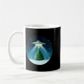Christmas Tree Beamed By Ufo For Interstellar Holi Kaffeetasse (Links)