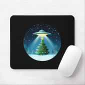 Christmas Tree Beamed By Ufo For Interstellar Holi Mousepad (Mit Mouse)