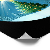 Christmas Tree Beamed By Ufo For Interstellar Holi Poster (Ecke)