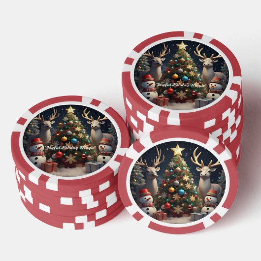 "Christmas Tree Beauty" Pokerchips (Stapel)
