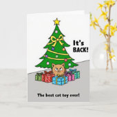 Christmas Tree Best Cat Toy Ever Karte (Gelbe Blume)